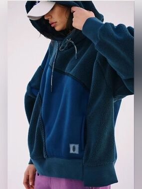 Free People Movement Sprint To The Finish Cozy Hoodie Sz XS Oversized